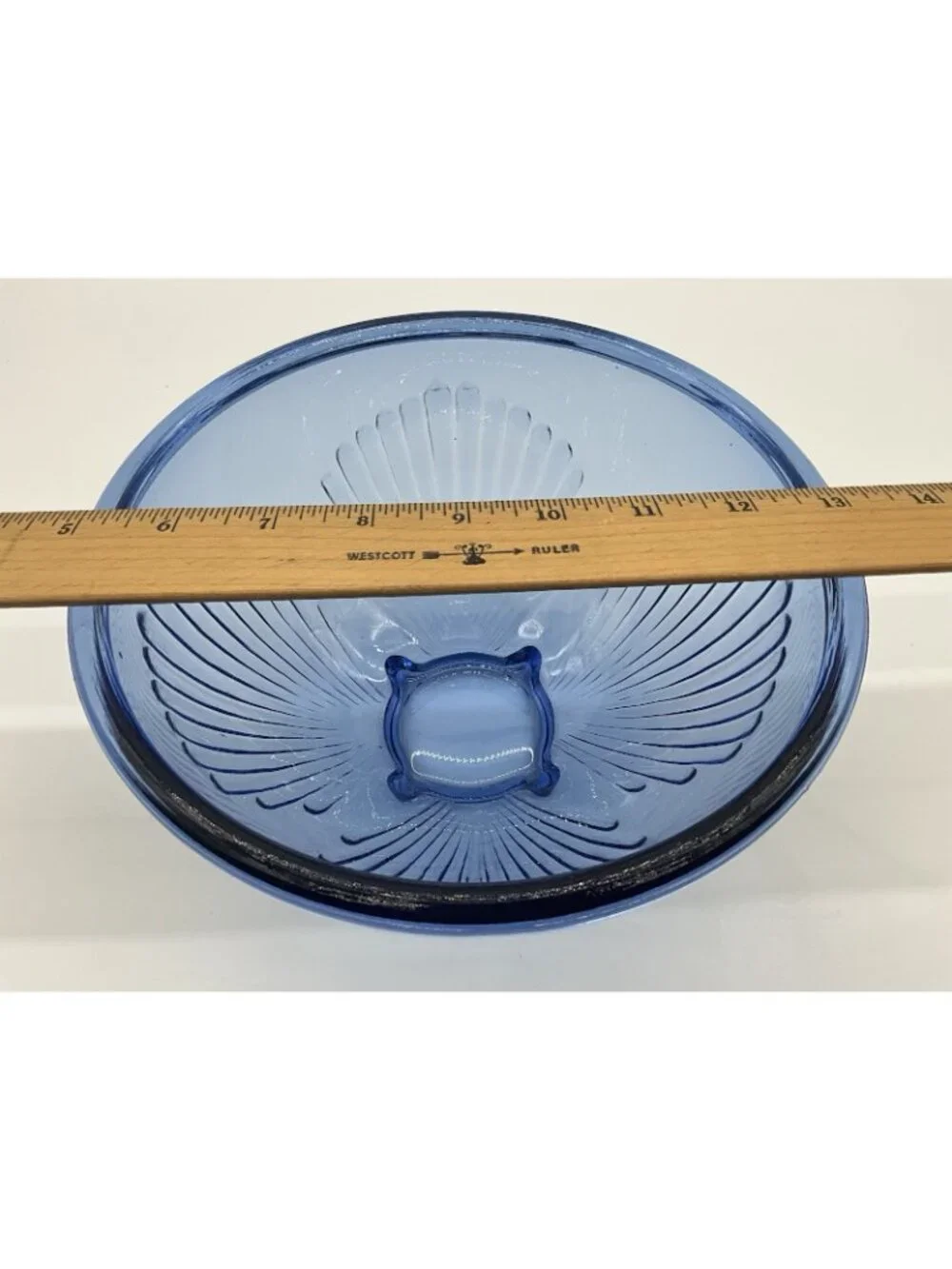 Hazel Atlas Cobalt Blue Pillar Optic Depression Glass Bowls, Set of 2 MCM